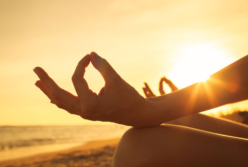 meditation at sunrise