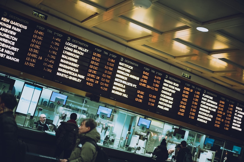 an airport screen