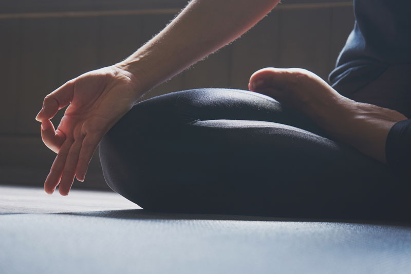 person doing yoga